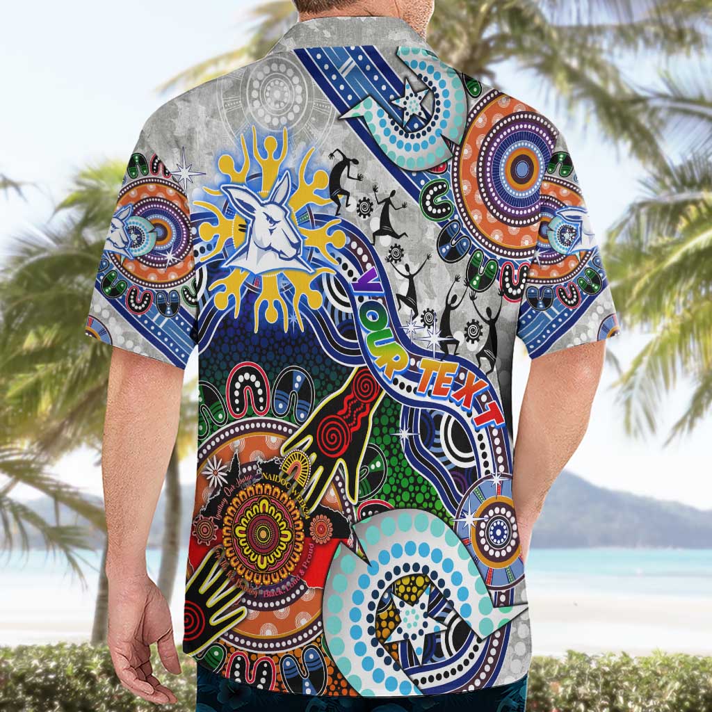 Custom NAIDOC Week 2024 North Melbourne Kangaroos Hawaiian Shirt Australia Aboriginal Dot Painting - Vibe Hoodie Shop