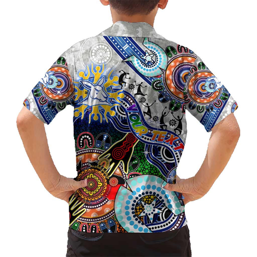 Custom NAIDOC Week 2024 North Melbourne Kangaroos Hawaiian Shirt Australia Aboriginal Dot Painting - Vibe Hoodie Shop