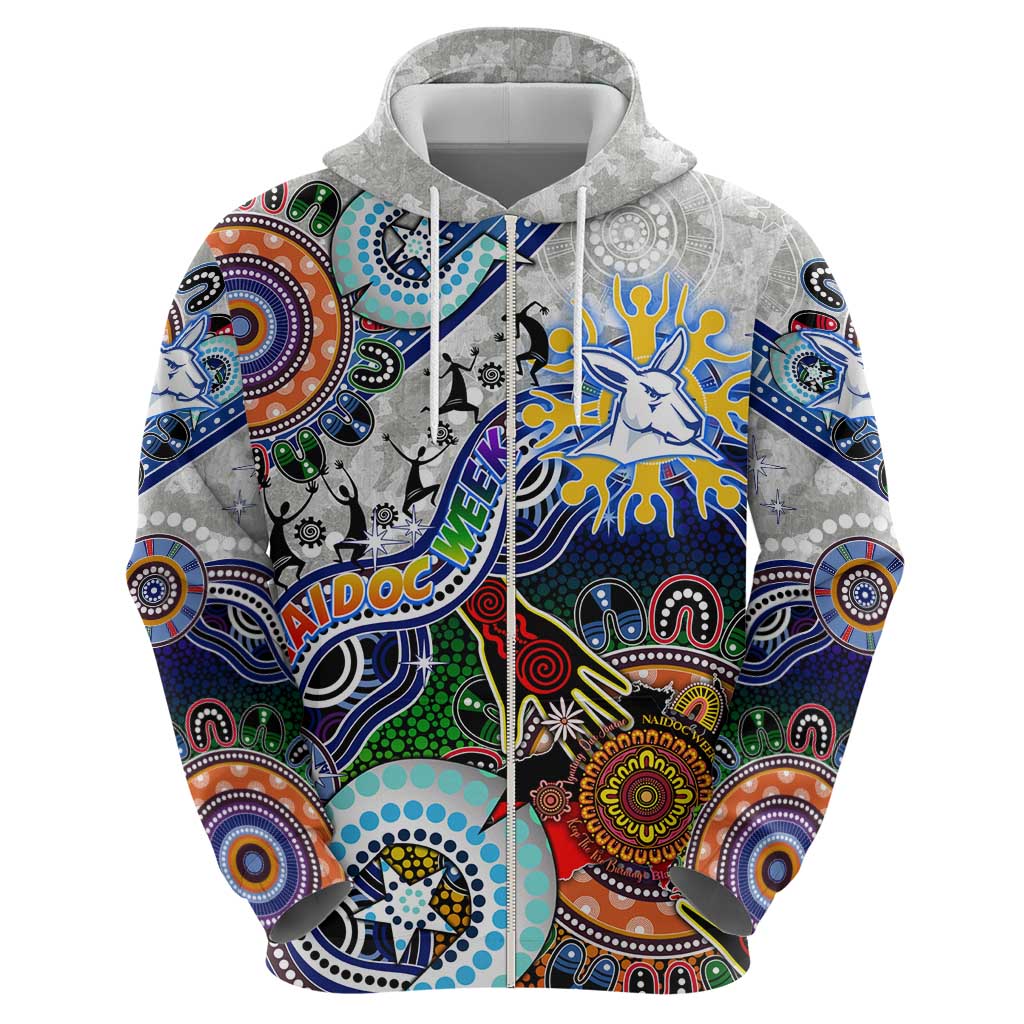 Custom NAIDOC Week 2024 North Melbourne Kangaroos Hoodie Australia Aboriginal Dot Painting - Vibe Hoodie Shop