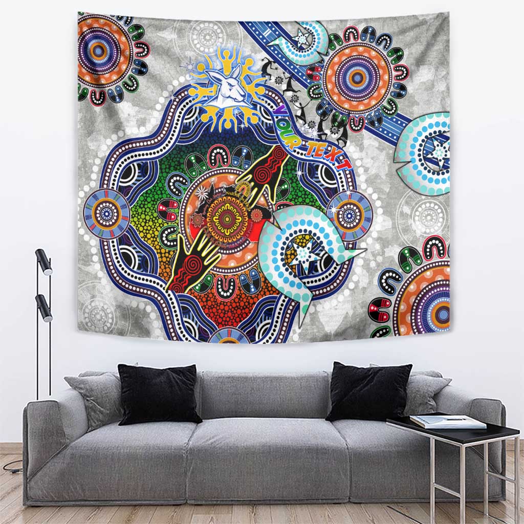 Custom NAIDOC Week 2024 North Melbourne Kangaroos Tapestry Australia Aboriginal Dot Painting - Vibe Hoodie Shop