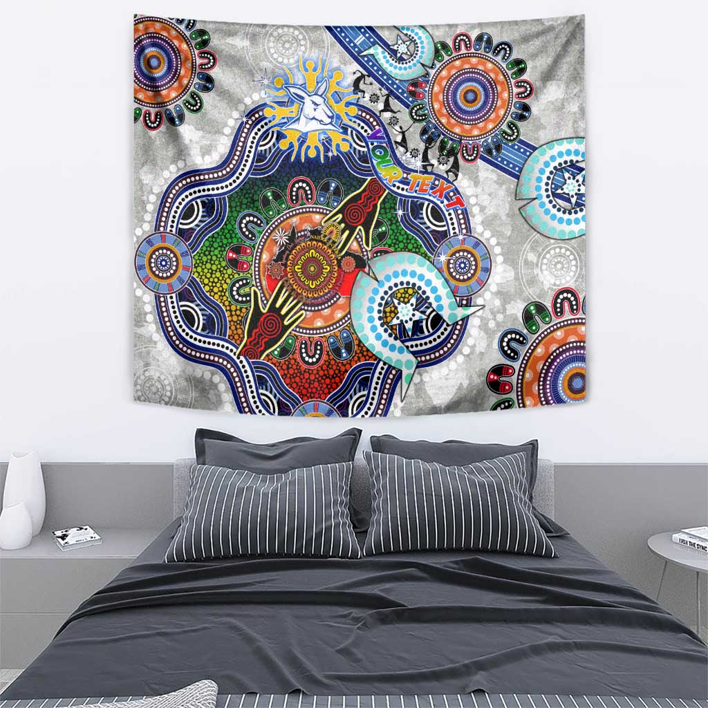 Custom NAIDOC Week 2024 North Melbourne Kangaroos Tapestry Australia Aboriginal Dot Painting - Vibe Hoodie Shop