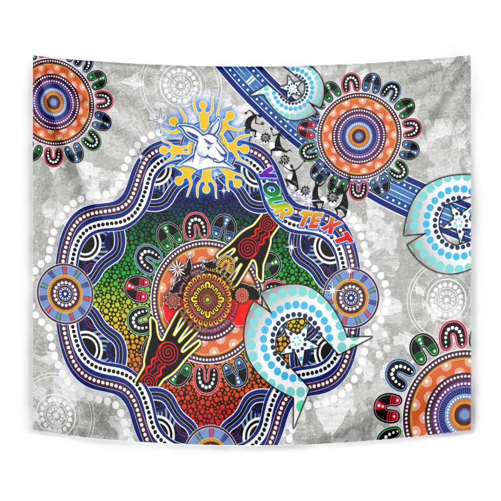 Custom NAIDOC Week 2024 North Melbourne Kangaroos Tapestry Australia Aboriginal Dot Painting - Vibe Hoodie Shop