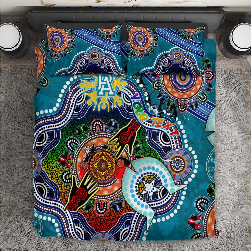 Custom NAIDOC Week 2024 Port Adelaide Power Bedding Set Australia Aboriginal Dot Painting - Vibe Hoodie Shop