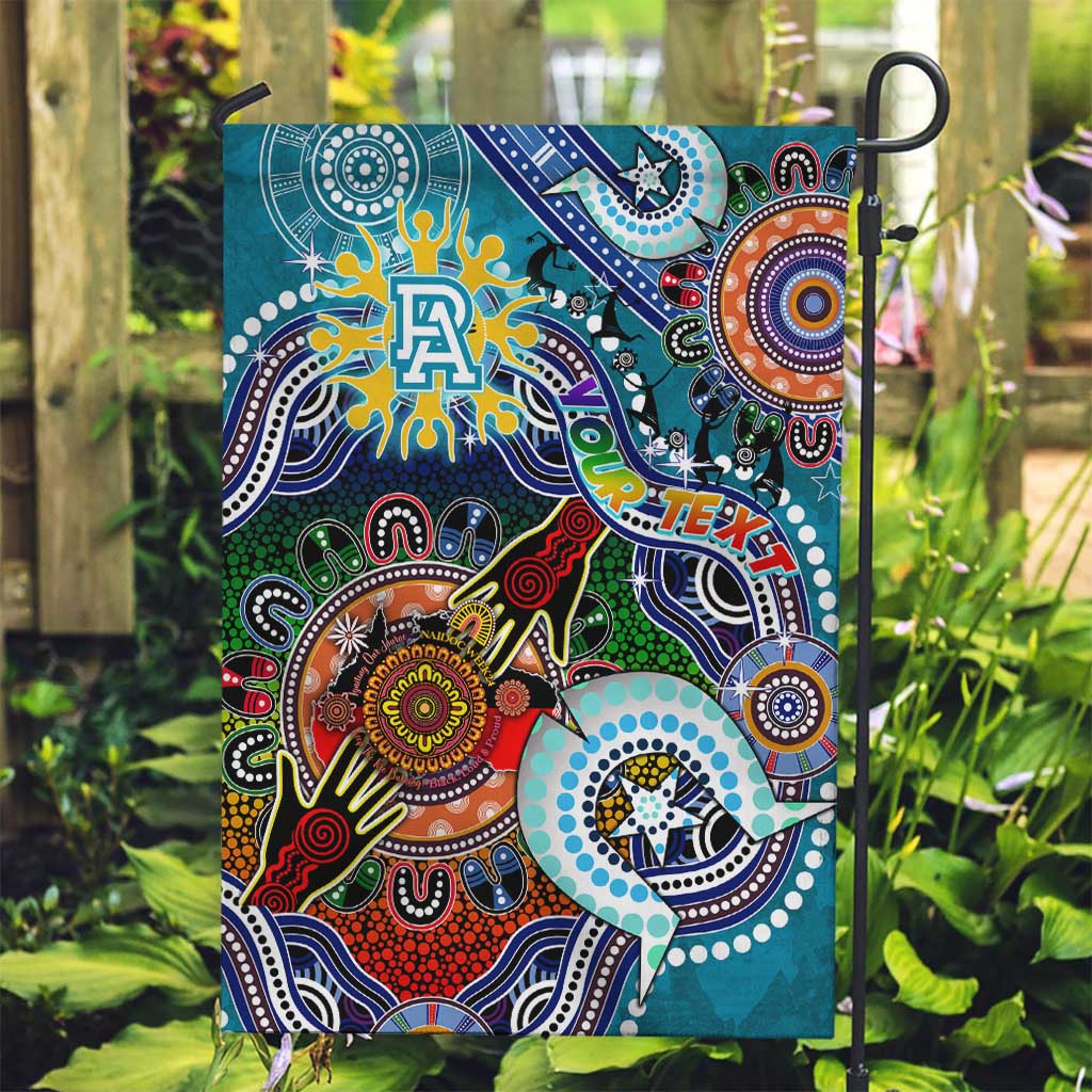 Custom NAIDOC Week 2024 Port Adelaide Power Garden Flag Australia Aboriginal Dot Painting - Vibe Hoodie Shop