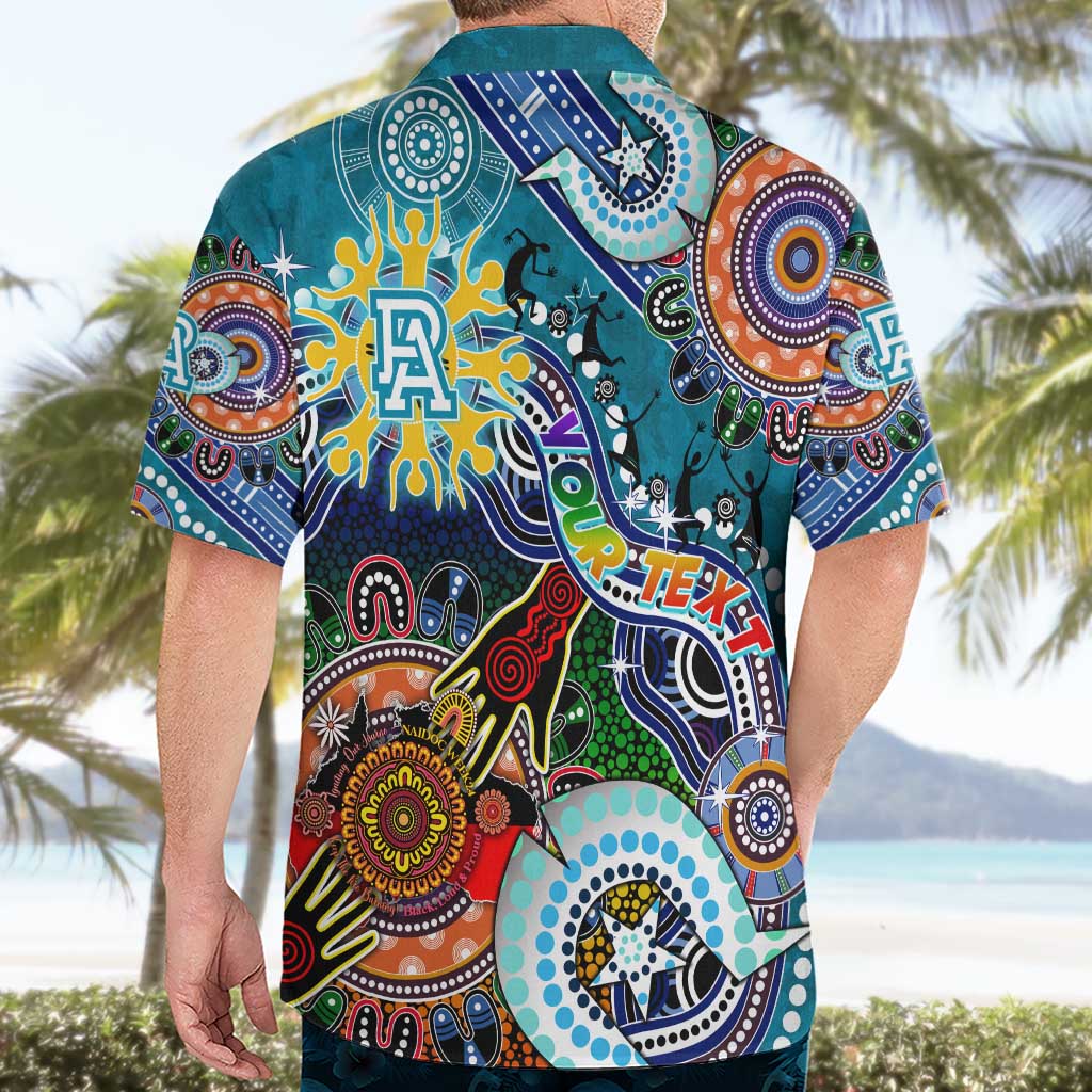 Custom NAIDOC Week 2024 Port Adelaide Power Hawaiian Shirt Australia Aboriginal Dot Painting - Vibe Hoodie Shop