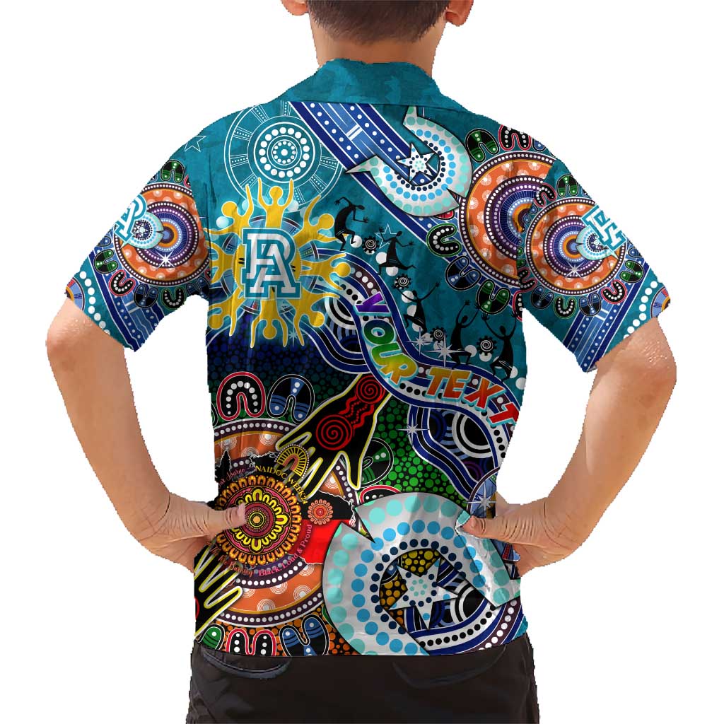 Custom NAIDOC Week 2024 Port Adelaide Power Hawaiian Shirt Australia Aboriginal Dot Painting - Vibe Hoodie Shop