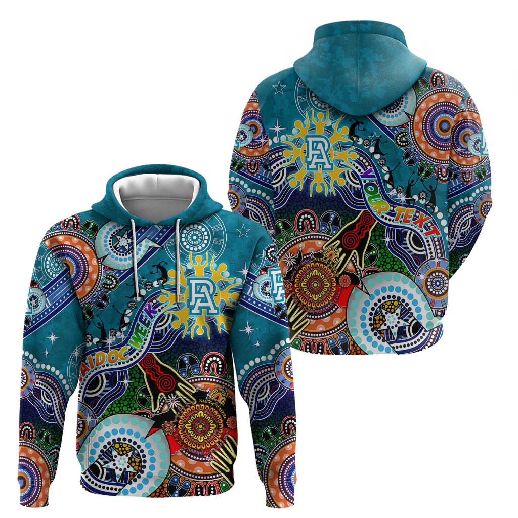 Custom NAIDOC Week 2024 Port Adelaide Power Hoodie Australia Aboriginal Dot Painting - Vibe Hoodie Shop