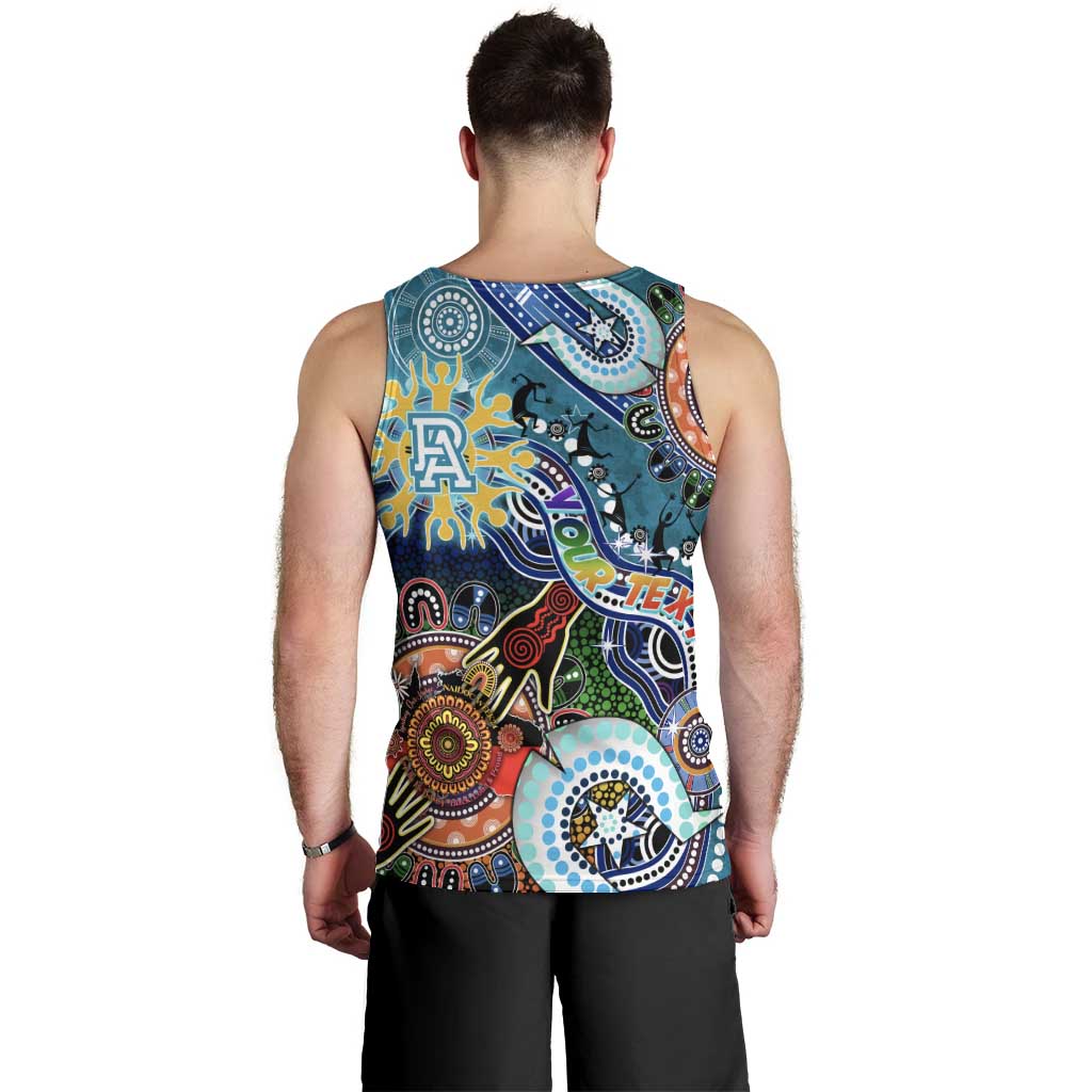 Custom NAIDOC Week 2024 Port Adelaide Power Men Tank Top Australia Aboriginal Dot Painting - Vibe Hoodie Shop