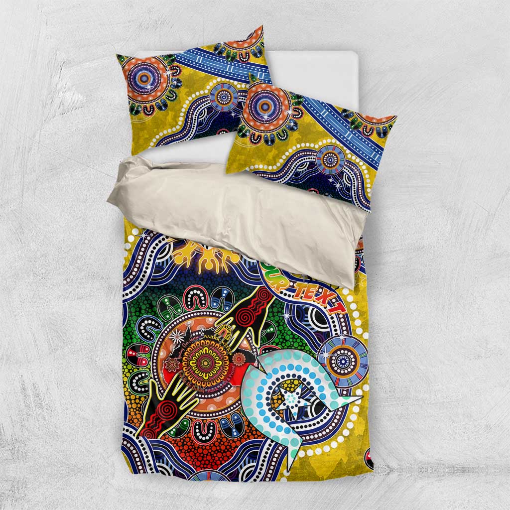 Custom NAIDOC Week 2024 Richmond Tiger Bedding Set Australia Aboriginal Dot Painting - Vibe Hoodie Shop