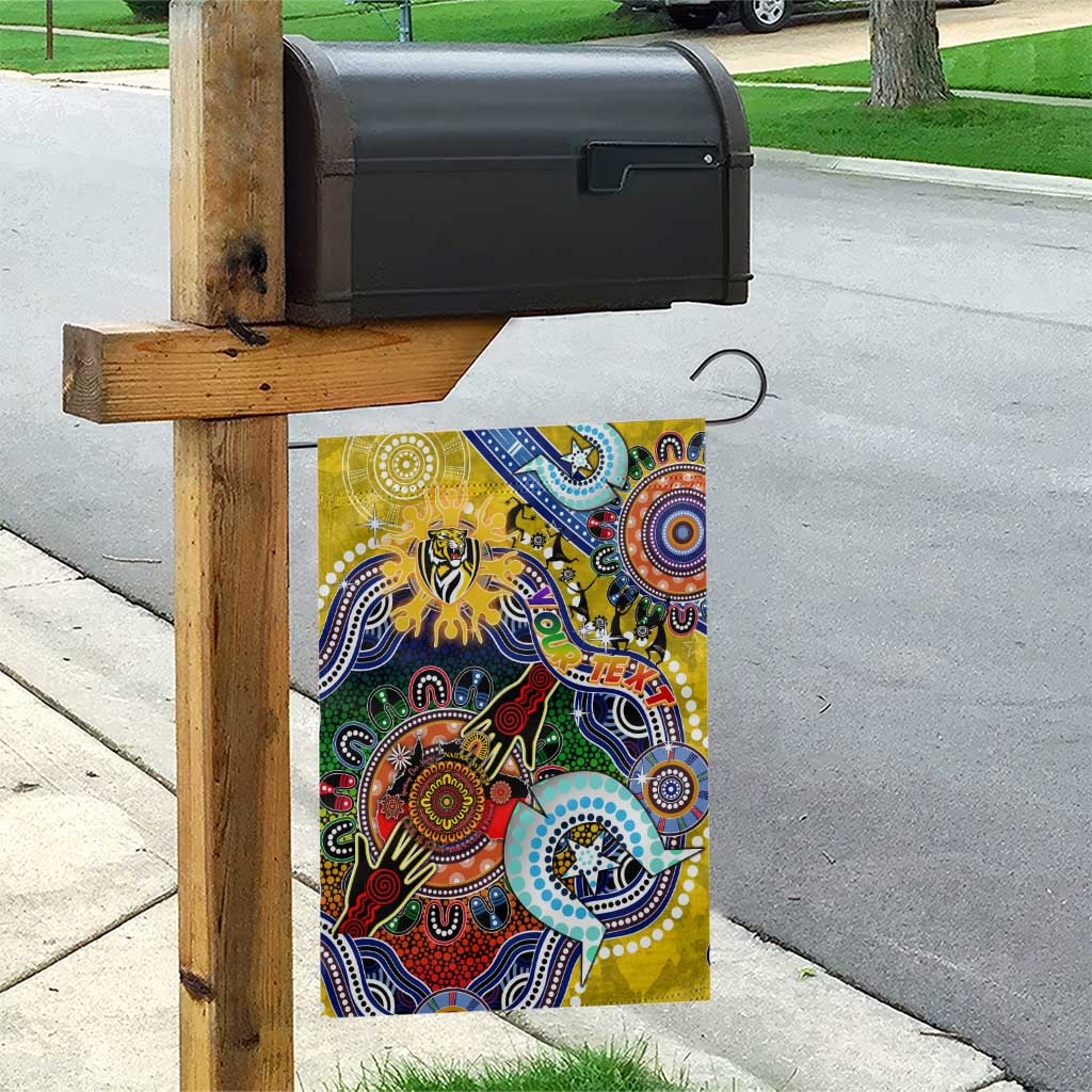 Custom NAIDOC Week 2024 Richmond Tiger Garden Flag Australia Aboriginal Dot Painting - Vibe Hoodie Shop