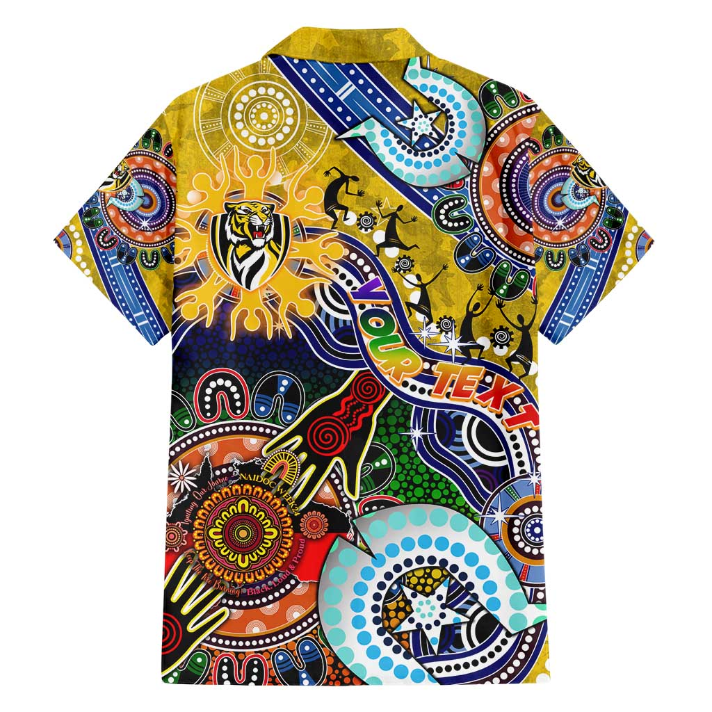 Custom NAIDOC Week 2024 Richmond Tiger Hawaiian Shirt Australia Aboriginal Dot Painting - Vibe Hoodie Shop