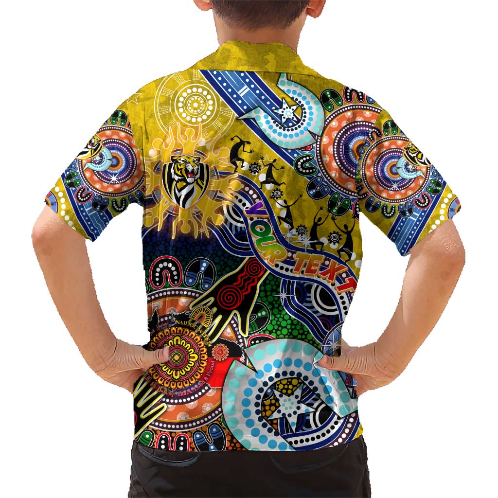 Custom NAIDOC Week 2024 Richmond Tiger Hawaiian Shirt Australia Aboriginal Dot Painting - Vibe Hoodie Shop