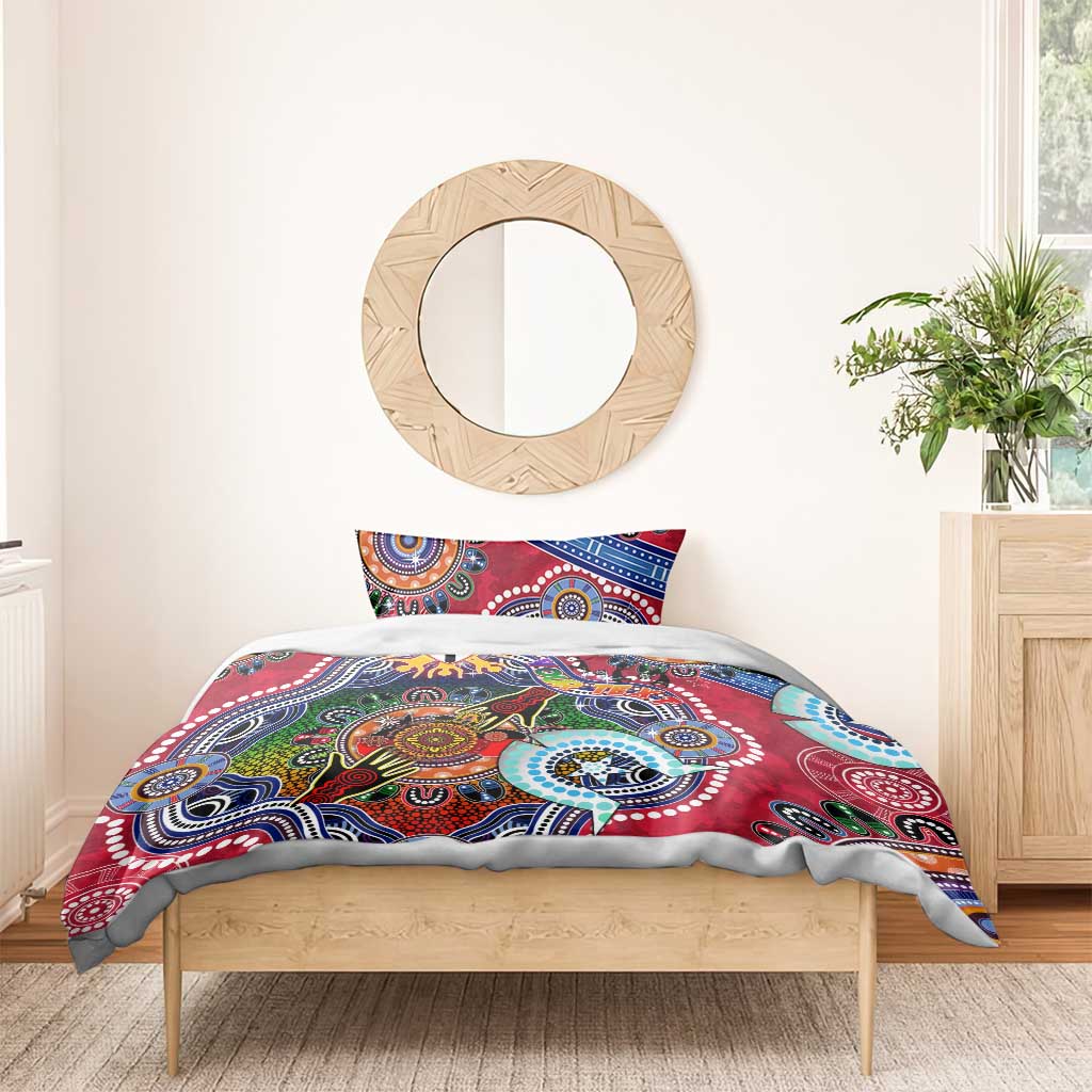 Custom NAIDOC Week 2024 St Kilda Saints Bedding Set Australia Aboriginal Dot Painting - Vibe Hoodie Shop