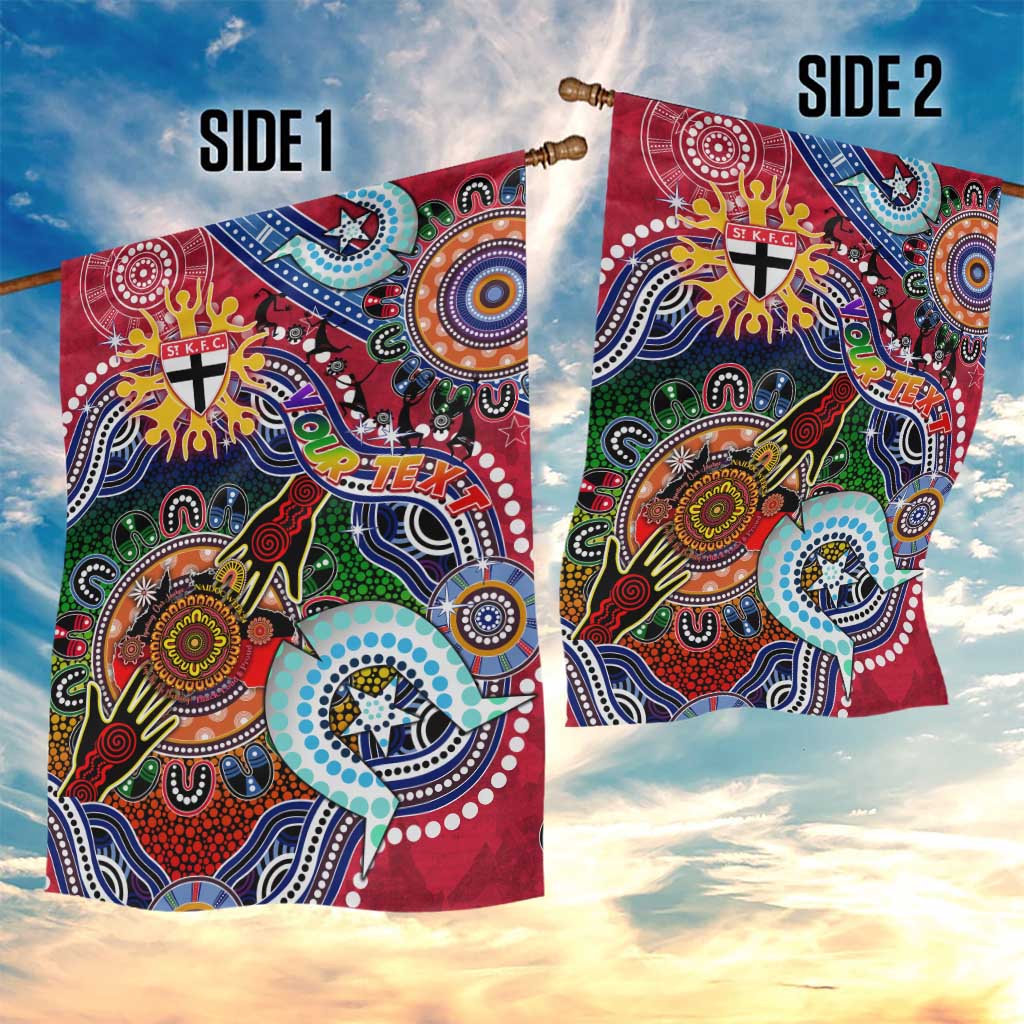 Custom NAIDOC Week 2024 St Kilda Saints Garden Flag Australia Aboriginal Dot Painting - Vibe Hoodie Shop