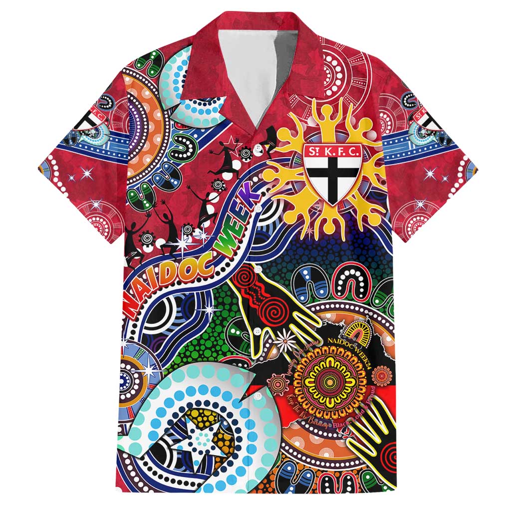 Custom NAIDOC Week 2024 St Kilda Saints Hawaiian Shirt Australia Aboriginal Dot Painting - Vibe Hoodie Shop