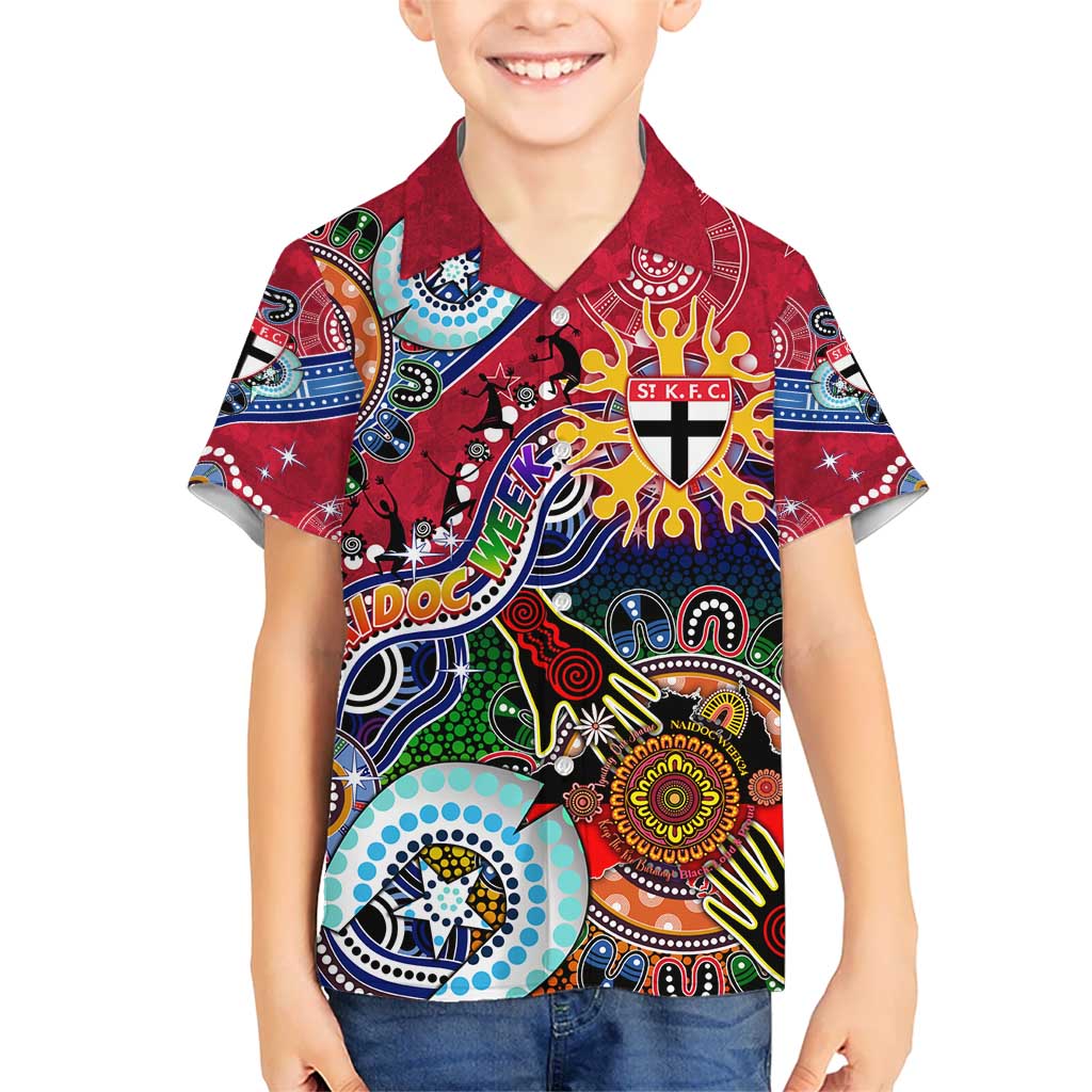 Custom NAIDOC Week 2024 St Kilda Saints Hawaiian Shirt Australia Aboriginal Dot Painting - Vibe Hoodie Shop