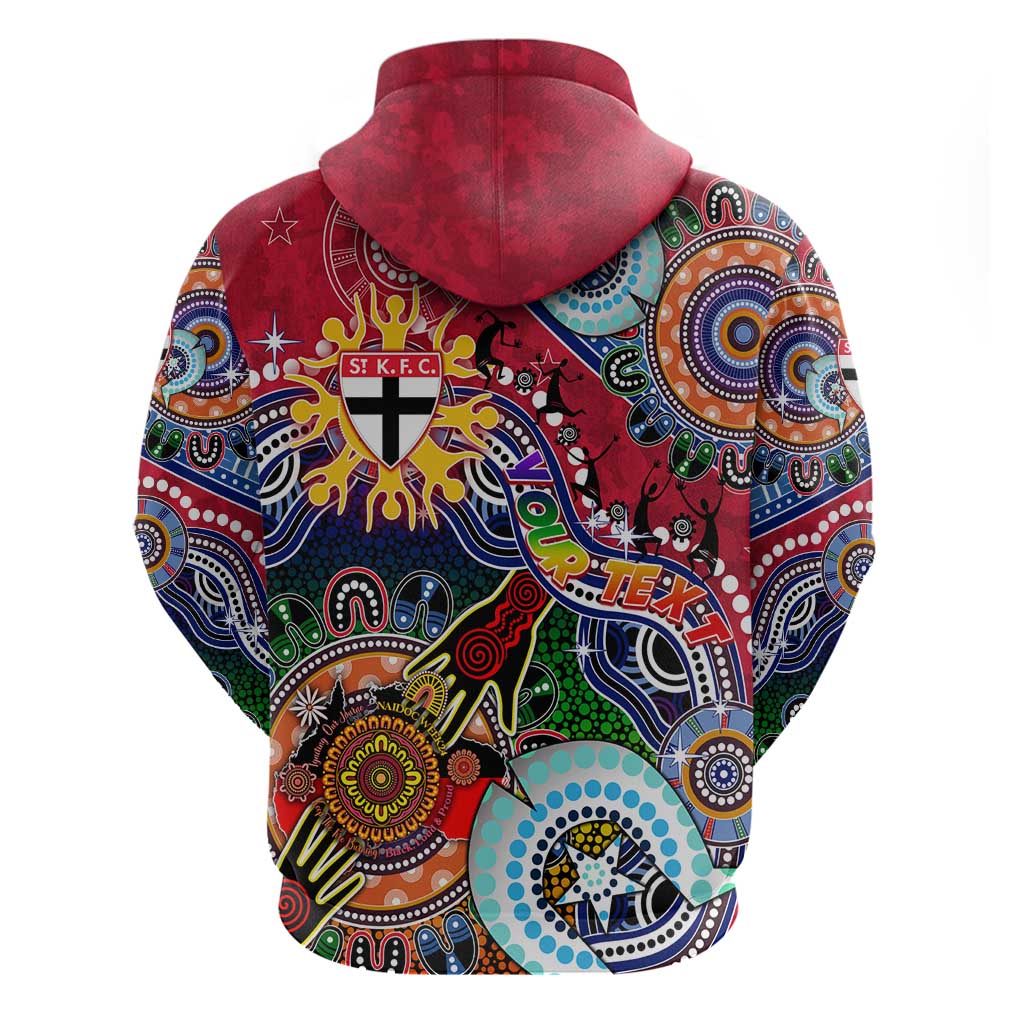 Custom NAIDOC Week 2024 St Kilda Saints Hoodie Australia Aboriginal Dot Painting - Vibe Hoodie Shop
