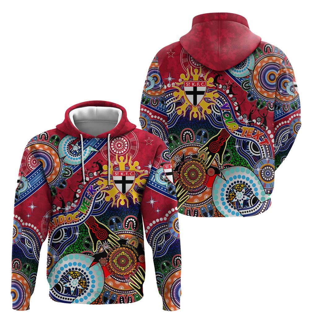 Custom NAIDOC Week 2024 St Kilda Saints Hoodie Australia Aboriginal Dot Painting - Vibe Hoodie Shop