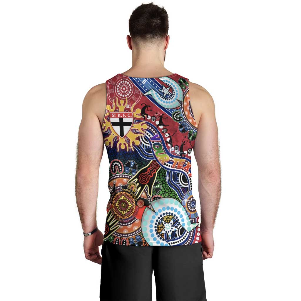 Custom NAIDOC Week 2024 St Kilda Saints Men Tank Top Australia Aboriginal Dot Painting - Vibe Hoodie Shop