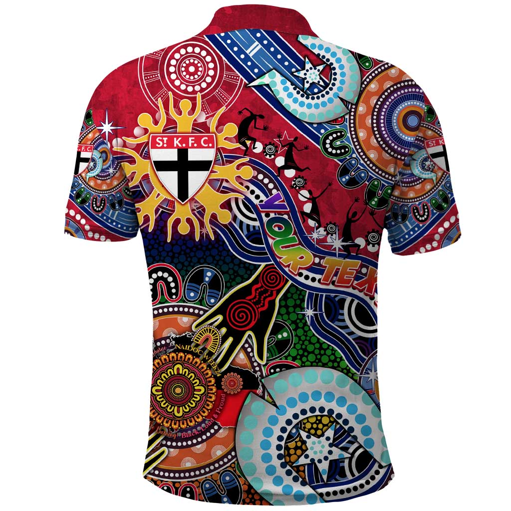Custom NAIDOC Week 2024 St Kilda Saints Polo Shirt Australia Aboriginal Dot Painting - Vibe Hoodie Shop
