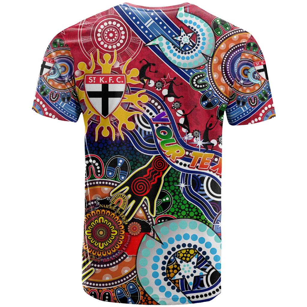 Custom NAIDOC Week 2024 St Kilda Saints T Shirt Australia Aboriginal Dot Painting - Vibe Hoodie Shop