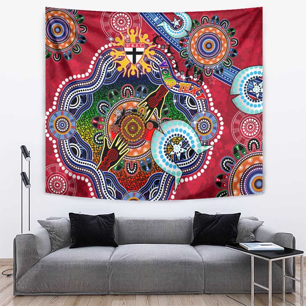 Custom NAIDOC Week 2024 St Kilda Saints Tapestry Australia Aboriginal Dot Painting - Vibe Hoodie Shop