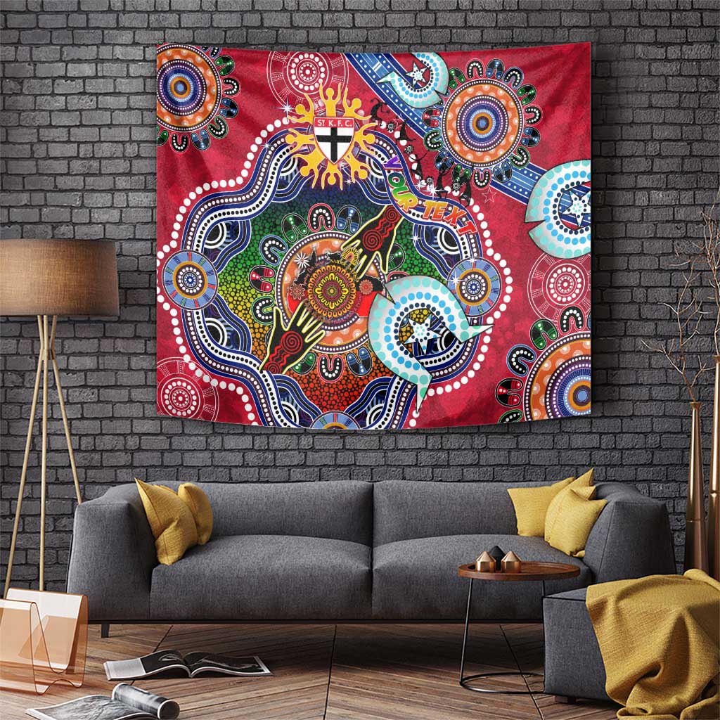 Custom NAIDOC Week 2024 St Kilda Saints Tapestry Australia Aboriginal Dot Painting - Vibe Hoodie Shop