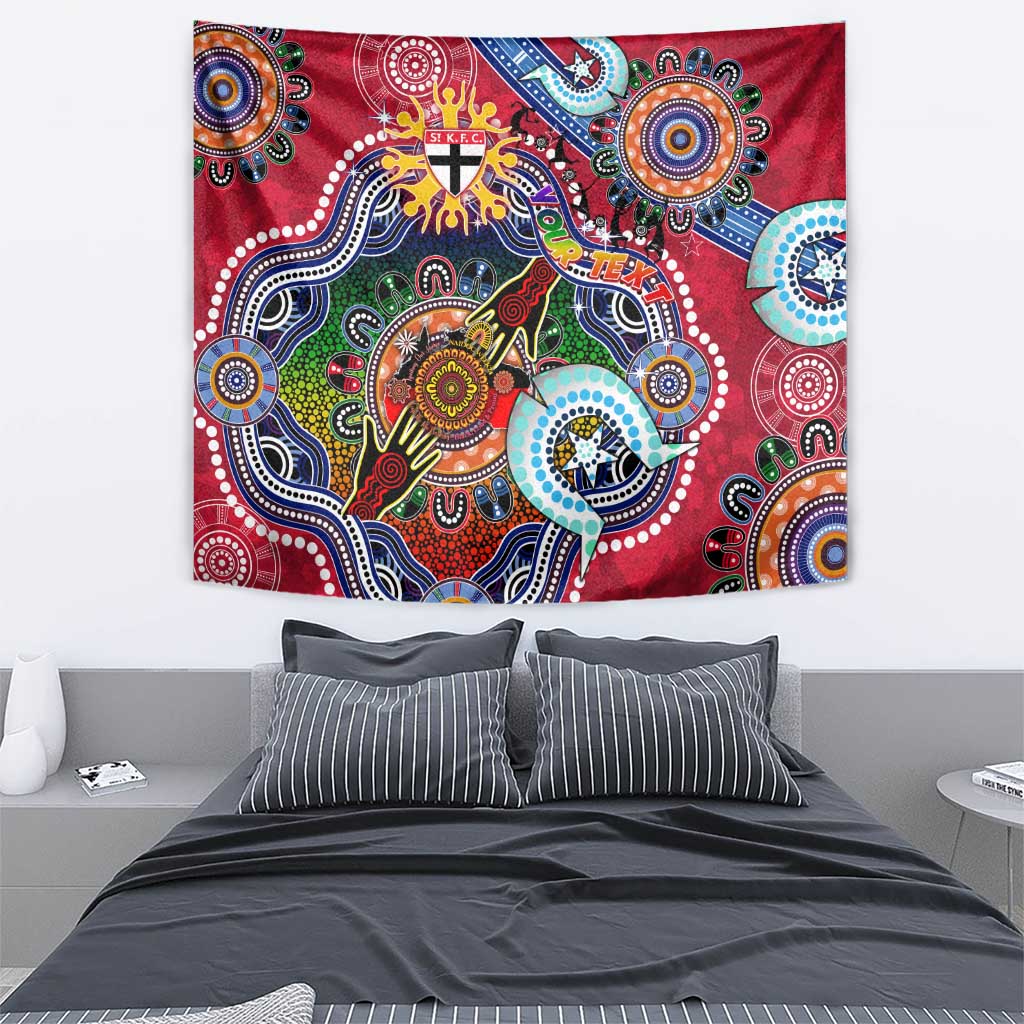 Custom NAIDOC Week 2024 St Kilda Saints Tapestry Australia Aboriginal Dot Painting - Vibe Hoodie Shop