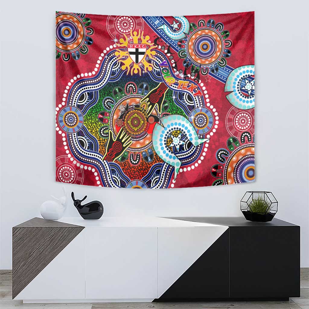 Custom NAIDOC Week 2024 St Kilda Saints Tapestry Australia Aboriginal Dot Painting - Vibe Hoodie Shop