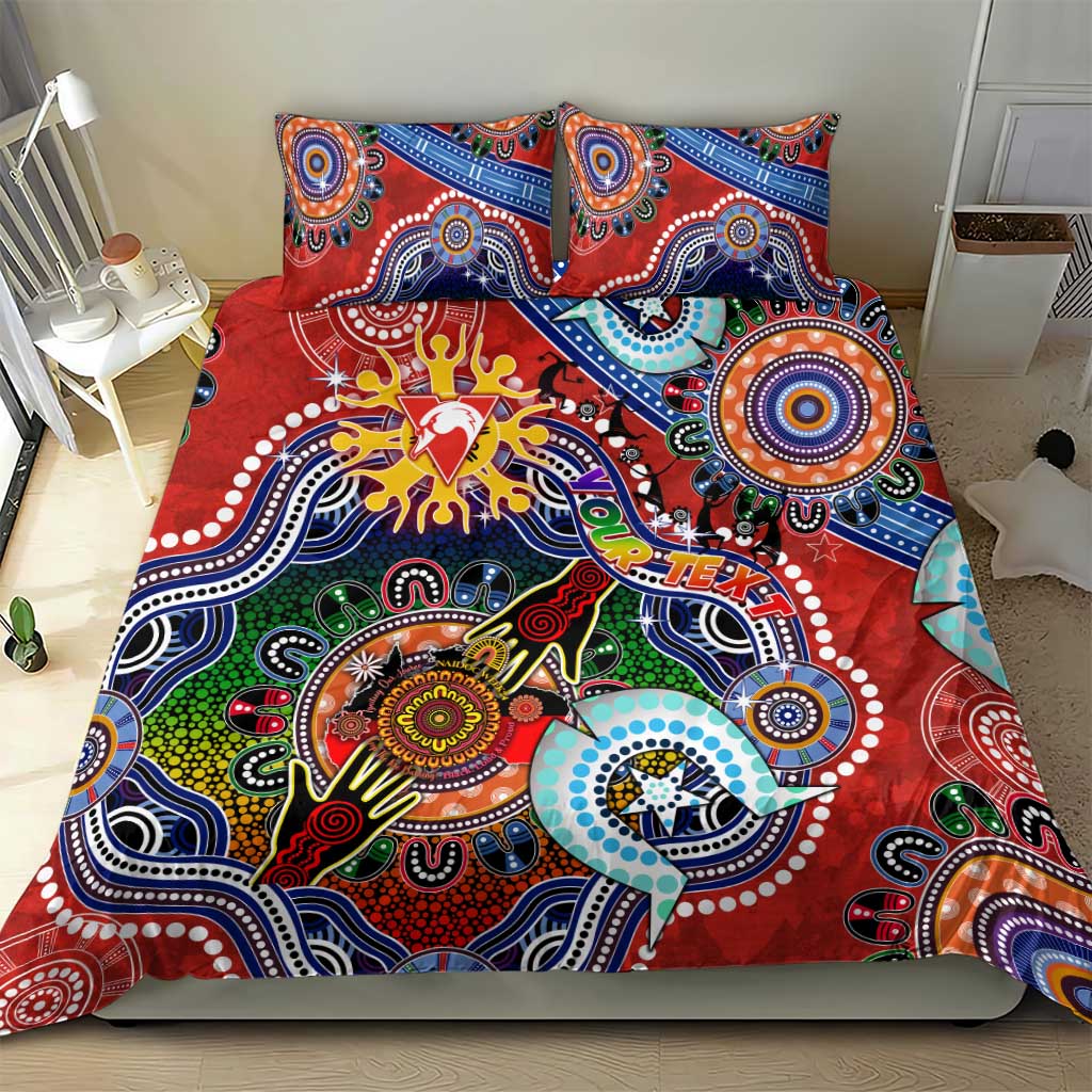 Custom NAIDOC Week 2024 Sydney Swans Bedding Set Australia Aboriginal Dot Painting - Vibe Hoodie Shop