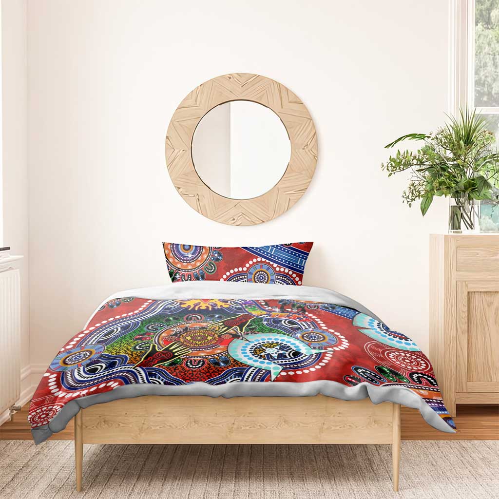 Custom NAIDOC Week 2024 Sydney Swans Bedding Set Australia Aboriginal Dot Painting - Vibe Hoodie Shop