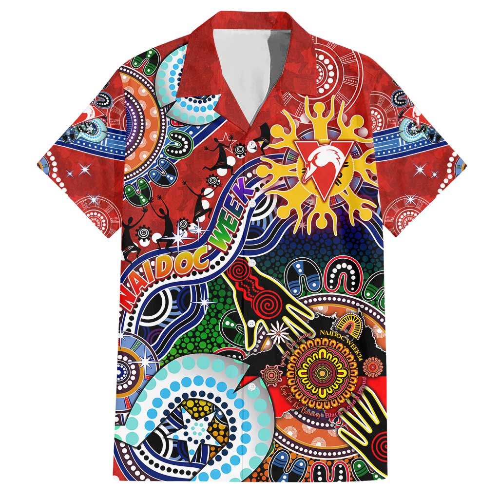 Custom NAIDOC Week 2024 Sydney Swans Hawaiian Shirt Australia Aboriginal Dot Painting - Vibe Hoodie Shop