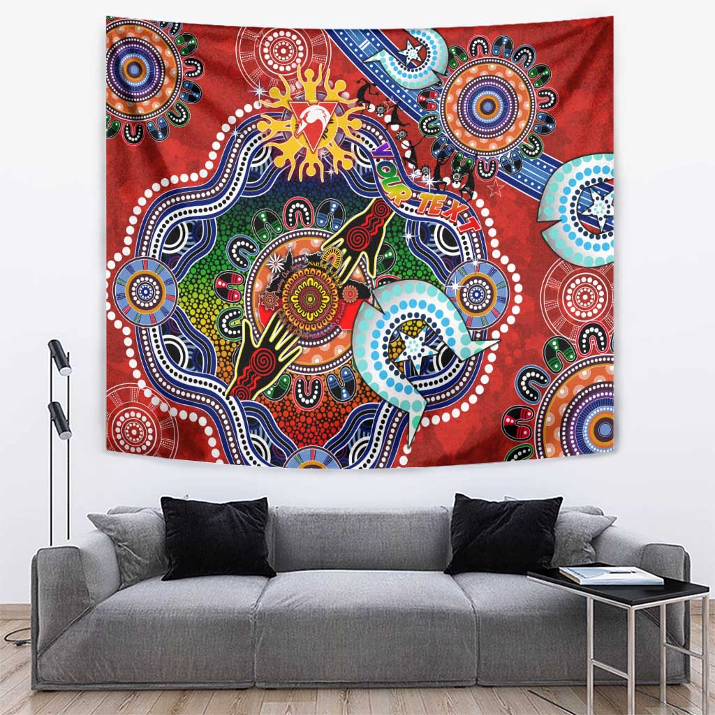 Custom NAIDOC Week 2024 Sydney Swans Tapestry Australia Aboriginal Dot Painting - Vibe Hoodie Shop