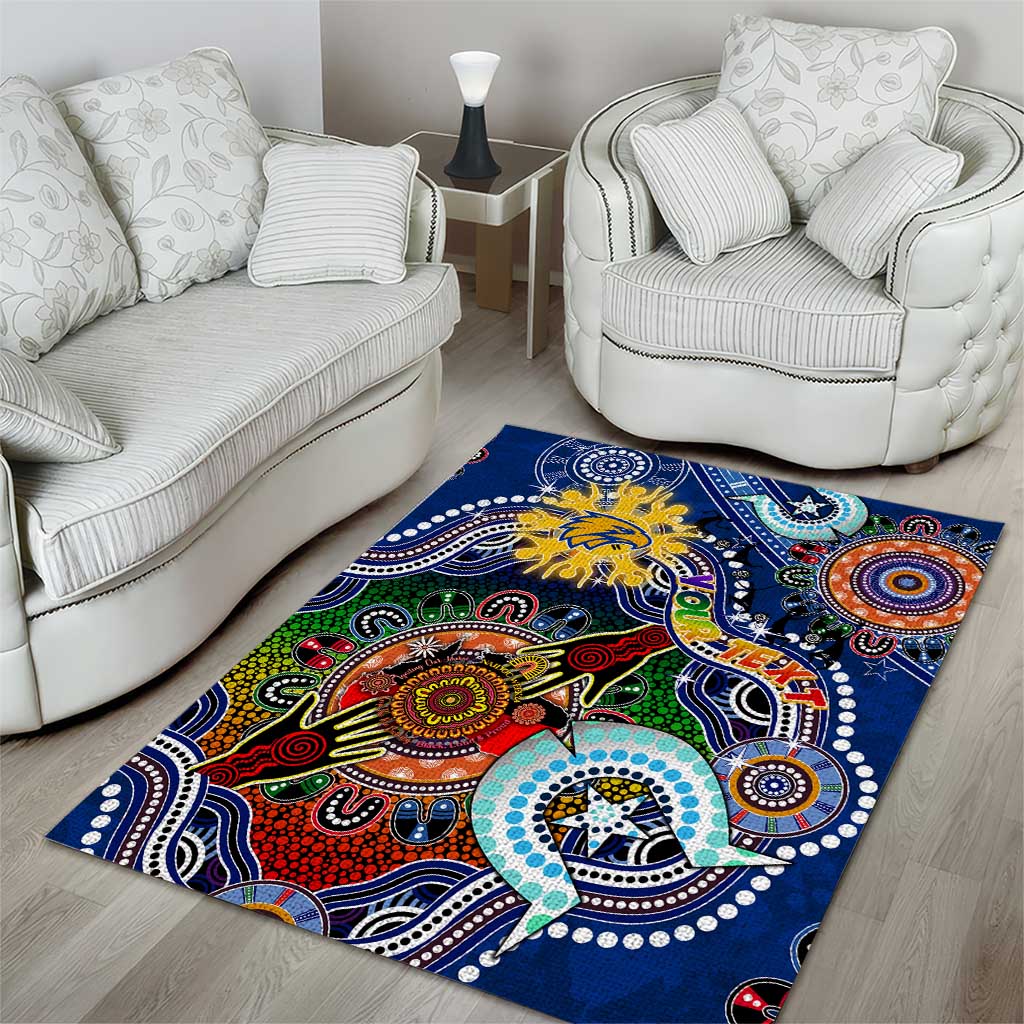 Custom NAIDOC Week 2024 West Coast Eagles Area Rug Australia Aboriginal Dot Painting - Vibe Hoodie Shop