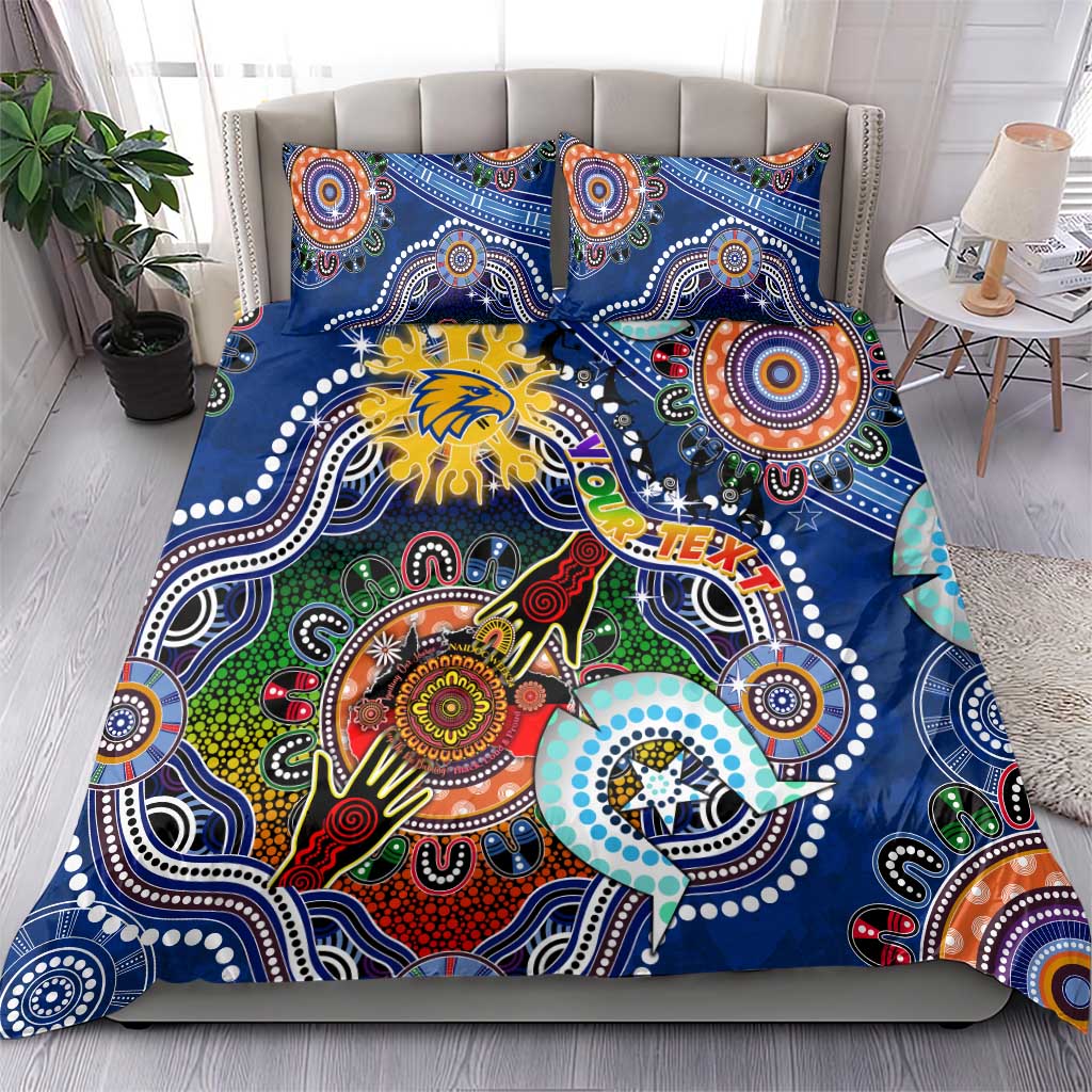 Custom NAIDOC Week 2024 West Coast Eagles Bedding Set Australia Aboriginal Dot Painting - Vibe Hoodie Shop