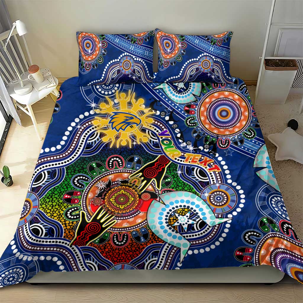 Custom NAIDOC Week 2024 West Coast Eagles Bedding Set Australia Aboriginal Dot Painting - Vibe Hoodie Shop