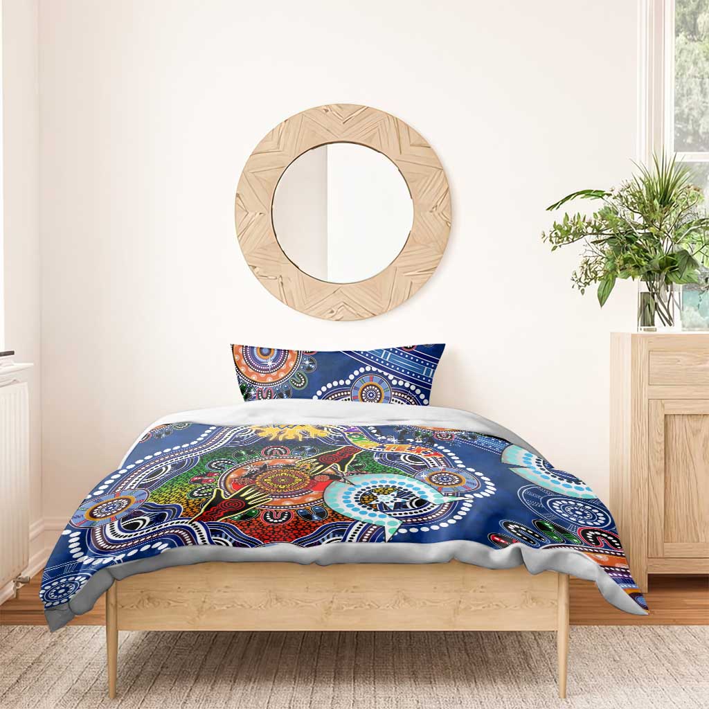 Custom NAIDOC Week 2024 West Coast Eagles Bedding Set Australia Aboriginal Dot Painting - Vibe Hoodie Shop