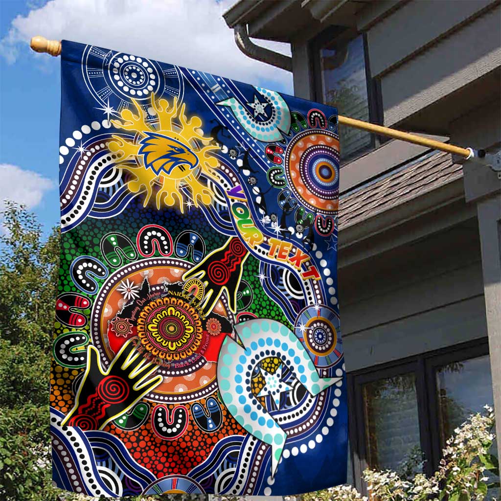 Custom NAIDOC Week 2024 West Coast Eagles Garden Flag Australia Aboriginal Dot Painting - Vibe Hoodie Shop