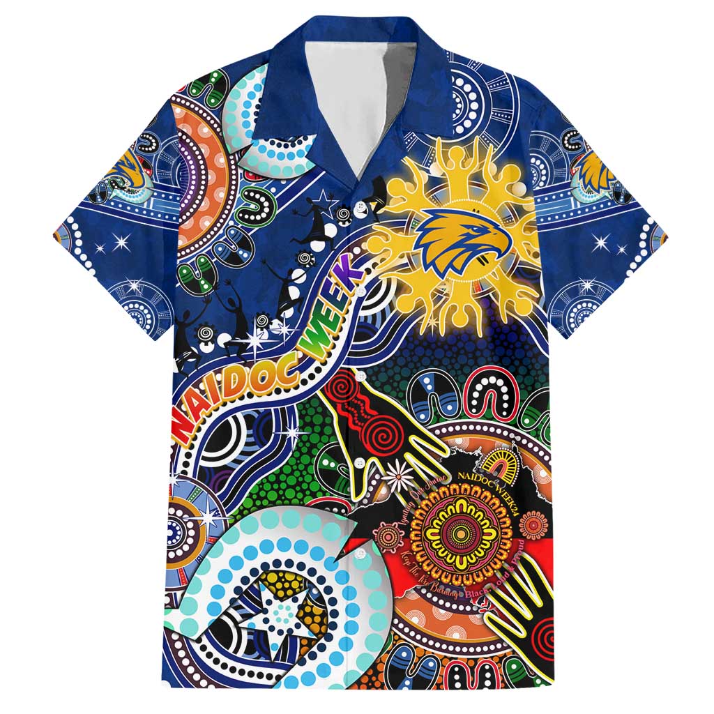 Custom NAIDOC Week 2024 West Coast Eagles Hawaiian Shirt Australia Aboriginal Dot Painting - Vibe Hoodie Shop