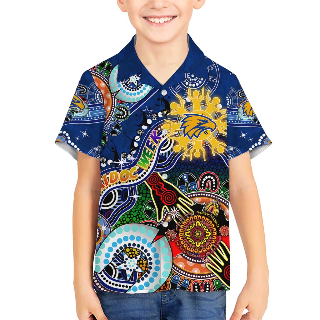 Custom NAIDOC Week 2024 West Coast Eagles Hawaiian Shirt Australia Aboriginal Dot Painting - Vibe Hoodie Shop