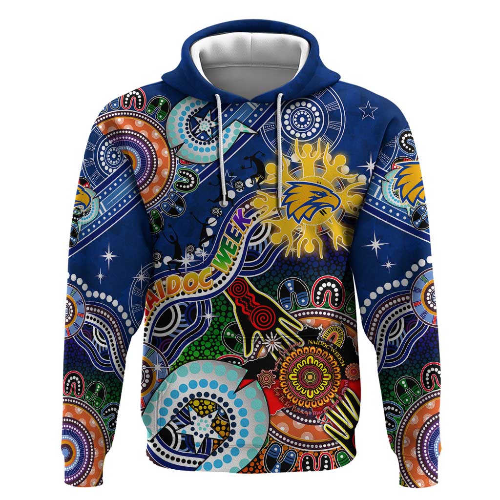 Custom NAIDOC Week 2024 West Coast Eagles Hoodie Australia Aboriginal Dot Painting - Vibe Hoodie Shop