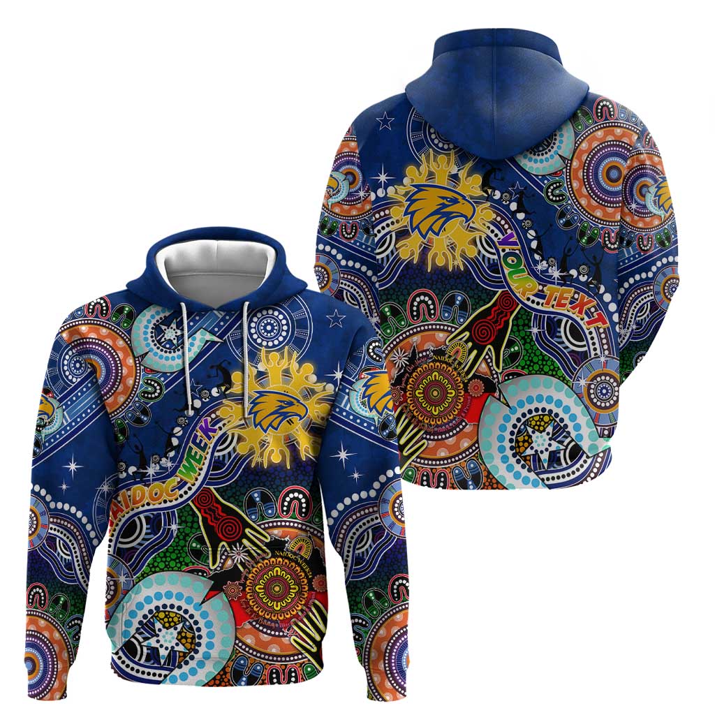 Custom NAIDOC Week 2024 West Coast Eagles Hoodie Australia Aboriginal Dot Painting - Vibe Hoodie Shop