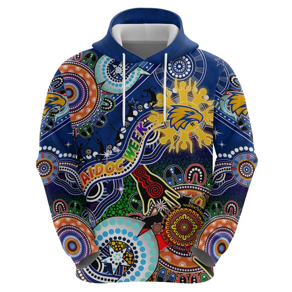 Custom NAIDOC Week 2024 West Coast Eagles Hoodie Australia Aboriginal Dot Painting - Vibe Hoodie Shop