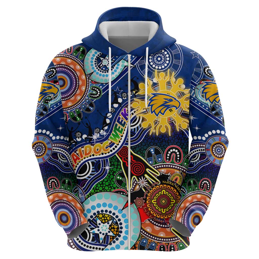 Custom NAIDOC Week 2024 West Coast Eagles Hoodie Australia Aboriginal Dot Painting - Vibe Hoodie Shop