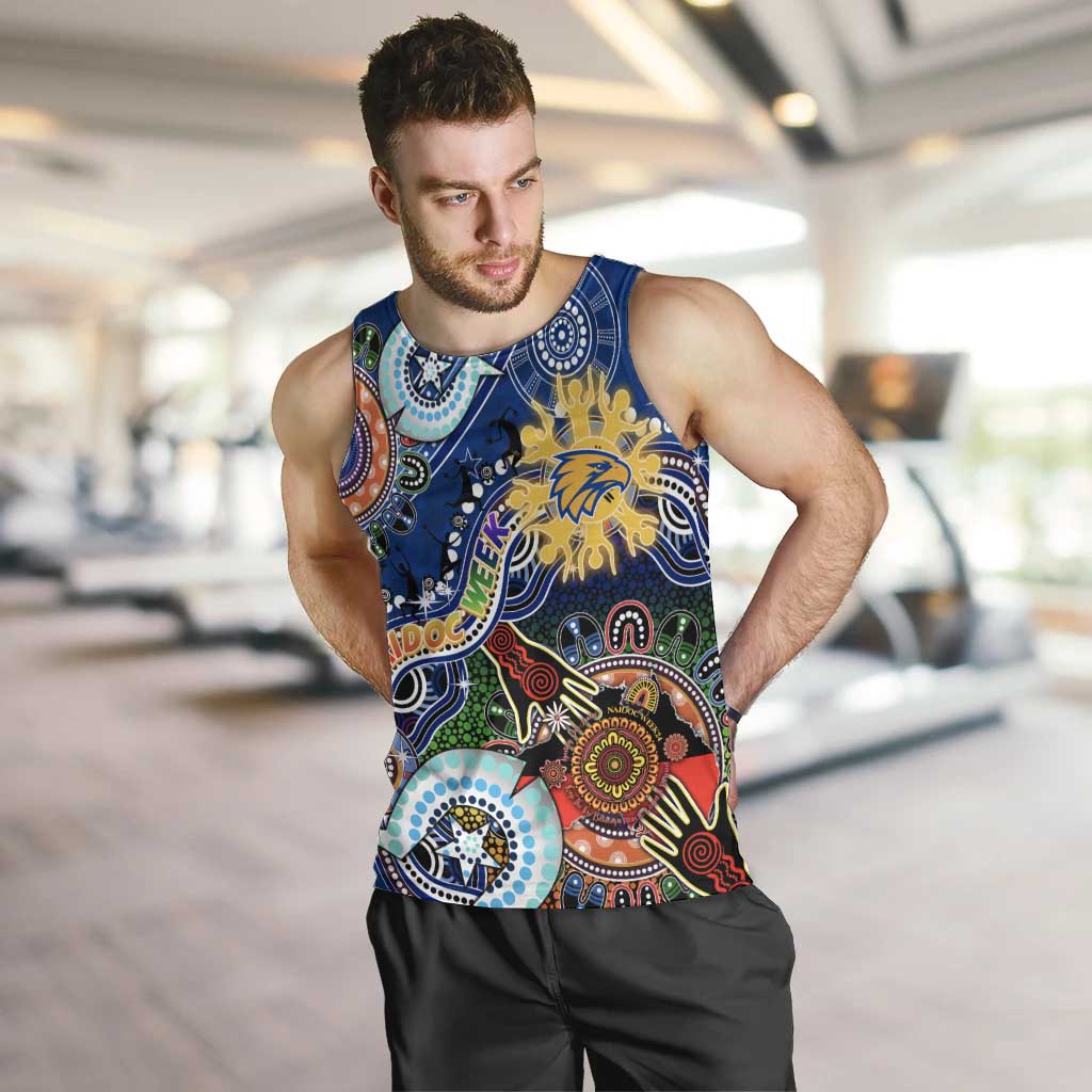Custom NAIDOC Week 2024 West Coast Eagles Men Tank Top Australia Aboriginal Dot Painting - Vibe Hoodie Shop