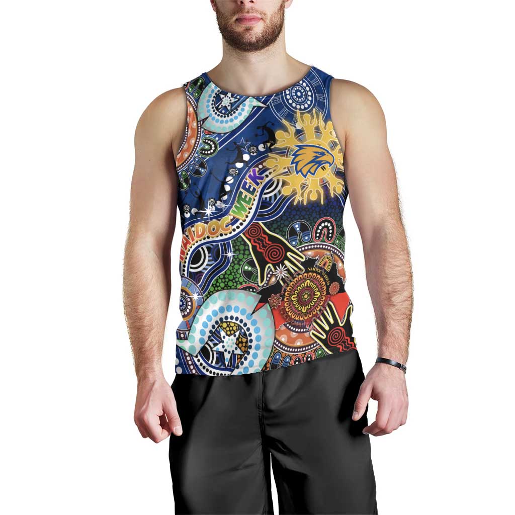 Custom NAIDOC Week 2024 West Coast Eagles Men Tank Top Australia Aboriginal Dot Painting - Vibe Hoodie Shop