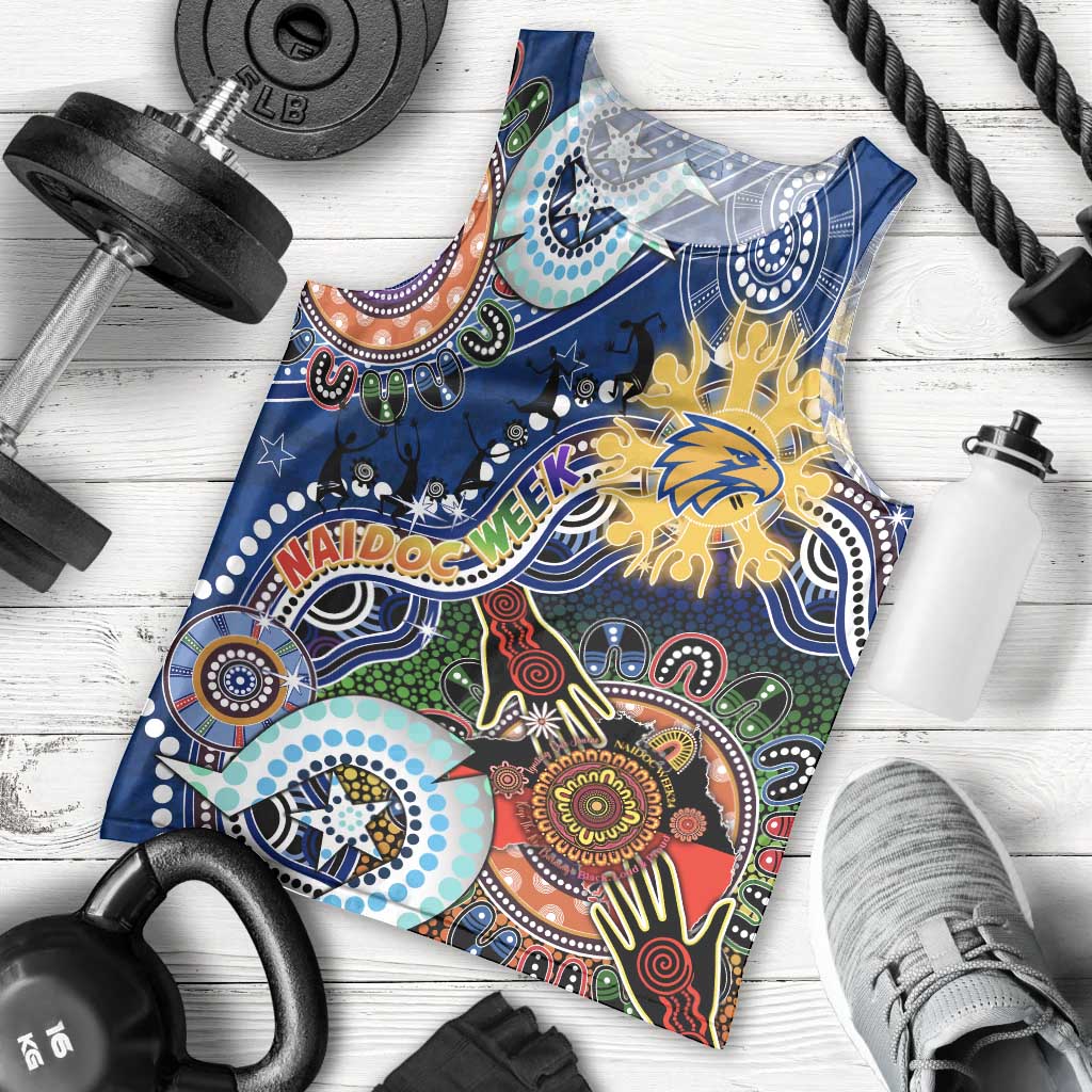 Custom NAIDOC Week 2024 West Coast Eagles Men Tank Top Australia Aboriginal Dot Painting - Vibe Hoodie Shop