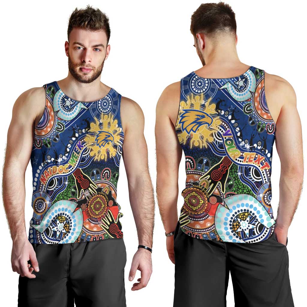 Custom NAIDOC Week 2024 West Coast Eagles Men Tank Top Australia Aboriginal Dot Painting - Vibe Hoodie Shop