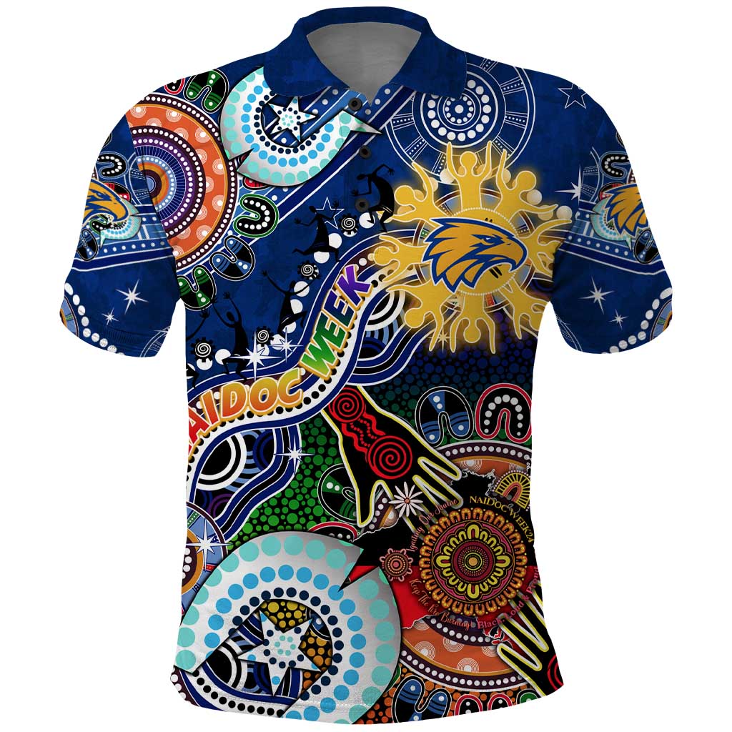 Custom NAIDOC Week 2024 West Coast Eagles Polo Shirt Australia Aboriginal Dot Painting - Vibe Hoodie Shop
