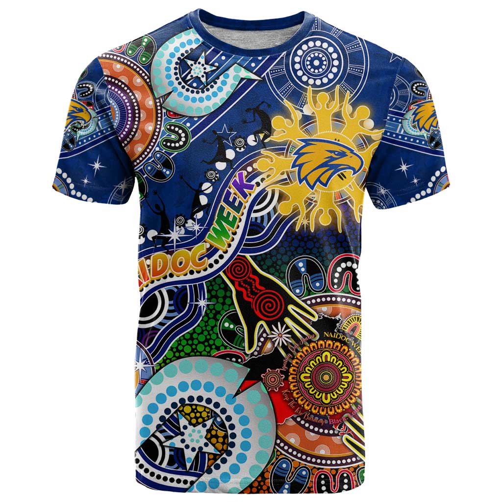 Custom NAIDOC Week 2024 West Coast Eagles T Shirt Australia Aboriginal Dot Painting - Vibe Hoodie Shop